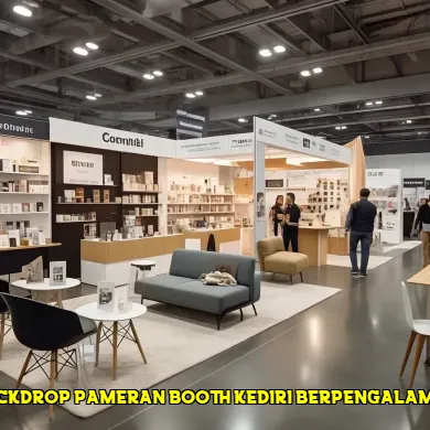 backdrop pameran booth kediri berpengalaman